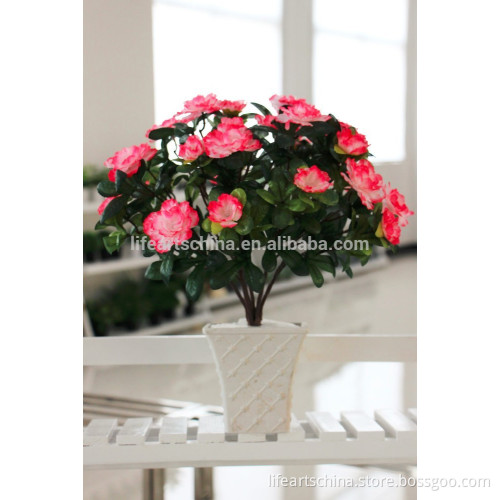 cheap flower plant, 40cm 7 heads artificial azalea flower bonsai, silk flower, plant flower, flower bush